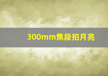 300mm焦段拍月亮