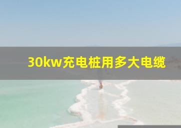 30kw充电桩用多大电缆