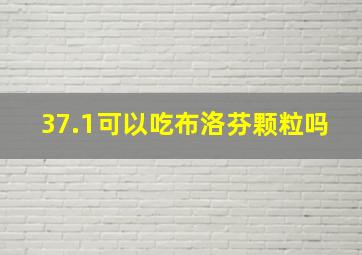 37.1可以吃布洛芬颗粒吗