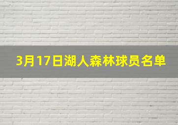 3月17日湖人森林球员名单