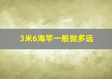 3米6海竿一般抛多远