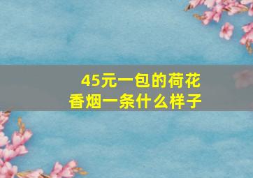 45元一包的荷花香烟一条什么样子