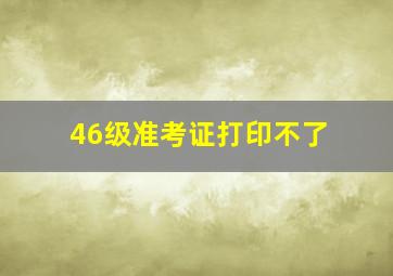 46级准考证打印不了