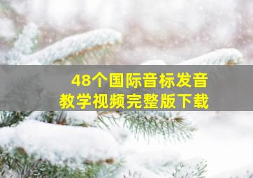 48个国际音标发音教学视频完整版下载