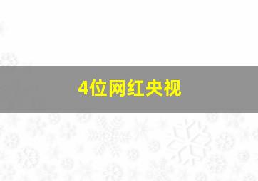 4位网红央视