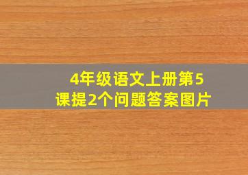 4年级语文上册第5课提2个问题答案图片