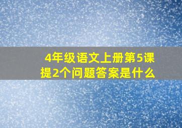 4年级语文上册第5课提2个问题答案是什么