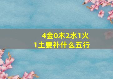 4金0木2水1火1土要补什么五行