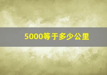 5000等于多少公里