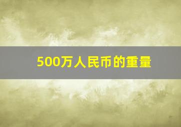 500万人民币的重量