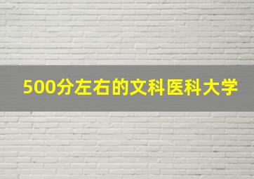 500分左右的文科医科大学