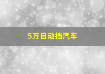 5万自动挡汽车