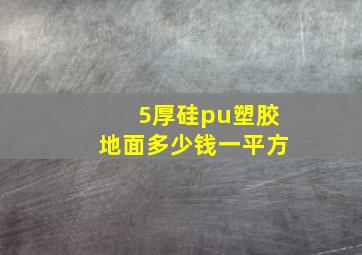 5厚硅pu塑胶地面多少钱一平方