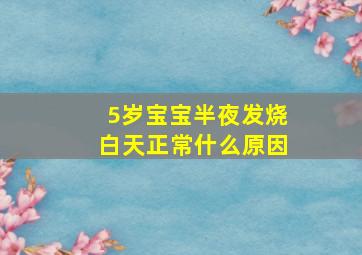 5岁宝宝半夜发烧白天正常什么原因