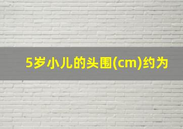 5岁小儿的头围(cm)约为