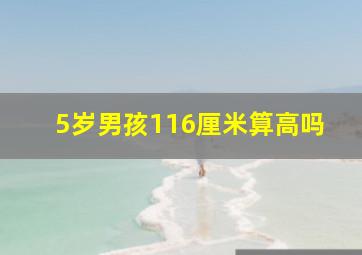 5岁男孩116厘米算高吗