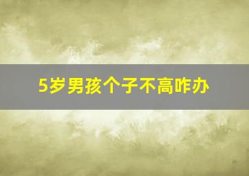 5岁男孩个子不高咋办