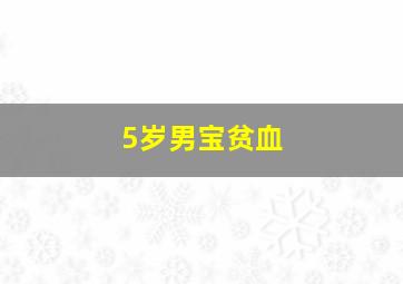 5岁男宝贫血