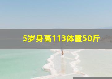 5岁身高113体重50斤