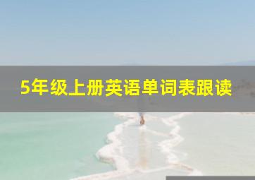 5年级上册英语单词表跟读