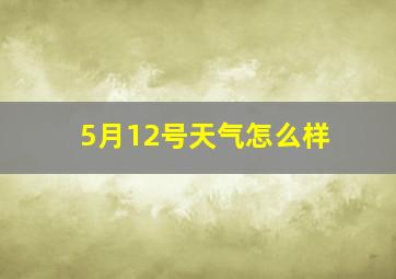 5月12号天气怎么样