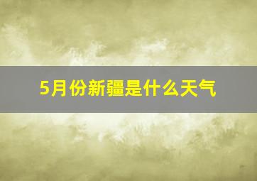 5月份新疆是什么天气