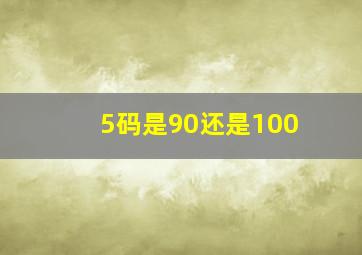 5码是90还是100