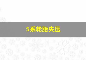 5系轮胎失压