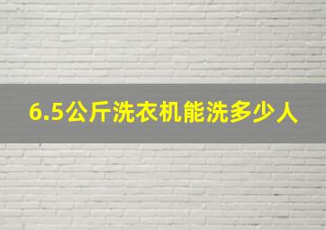 6.5公斤洗衣机能洗多少人