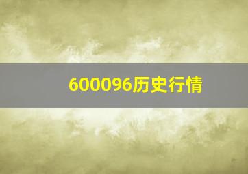 600096历史行情