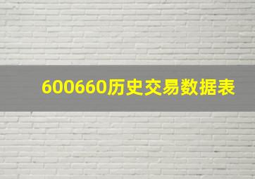 600660历史交易数据表