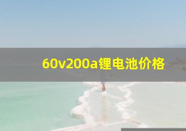 60v200a锂电池价格