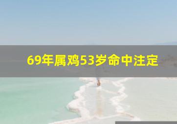 69年属鸡53岁命中注定