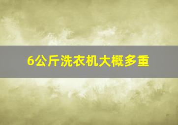 6公斤洗衣机大概多重