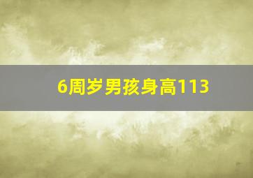 6周岁男孩身高113