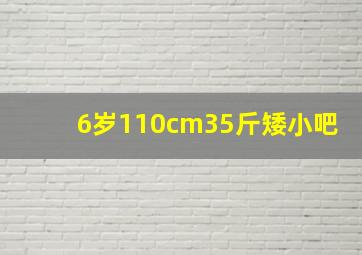 6岁110cm35斤矮小吧