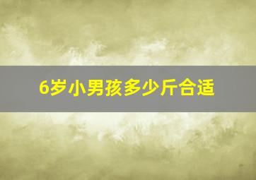 6岁小男孩多少斤合适