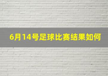 6月14号足球比赛结果如何