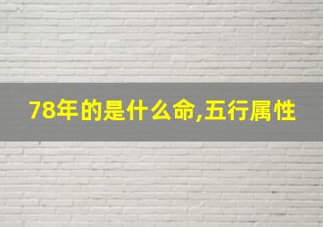 78年的是什么命,五行属性