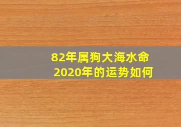 82年属狗大海水命2020年的运势如何