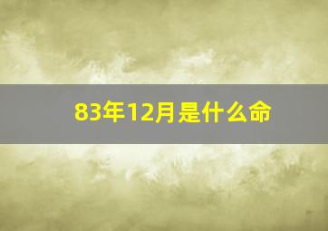 83年12月是什么命