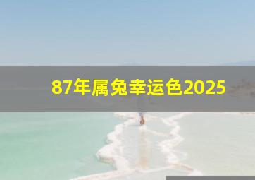 87年属兔幸运色2025