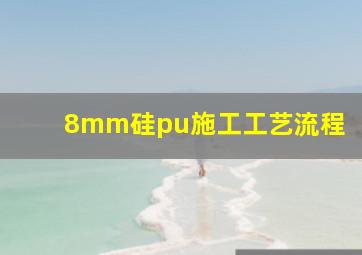 8mm硅pu施工工艺流程