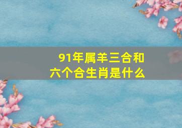 91年属羊三合和六个合生肖是什么