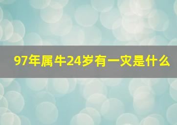 97年属牛24岁有一灾是什么