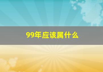 99年应该属什么