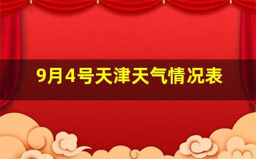 9月4号天津天气情况表