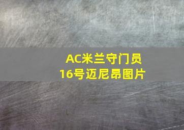 AC米兰守门员16号迈尼昂图片