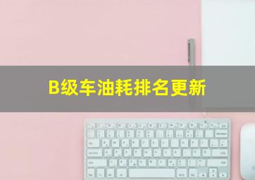 B级车油耗排名更新