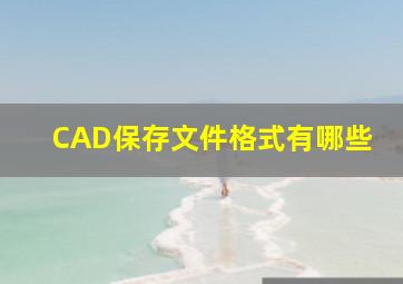 CAD保存文件格式有哪些